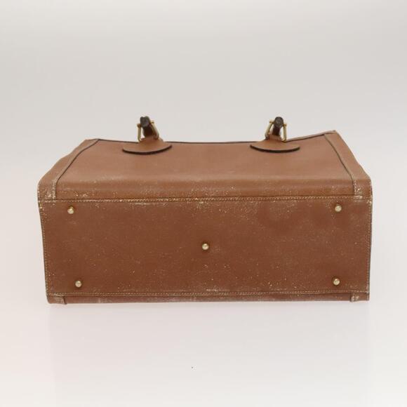 GUCCI Bamboo Hand Bag Leather Brown Gold - Picture 9 of 12